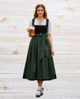 Dirndl Dress Green Velvet – Timeless Bavarian Elegance