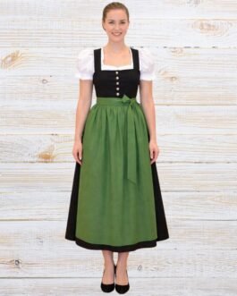 Elegant Black Dirndl Dress for Women | Timeless Alpine Style