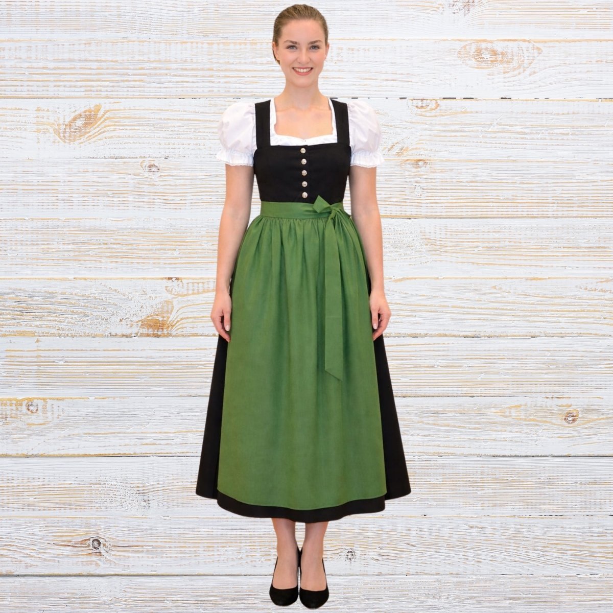 Elegant Black Dirndl Dress for Women Timeless Alpine Style