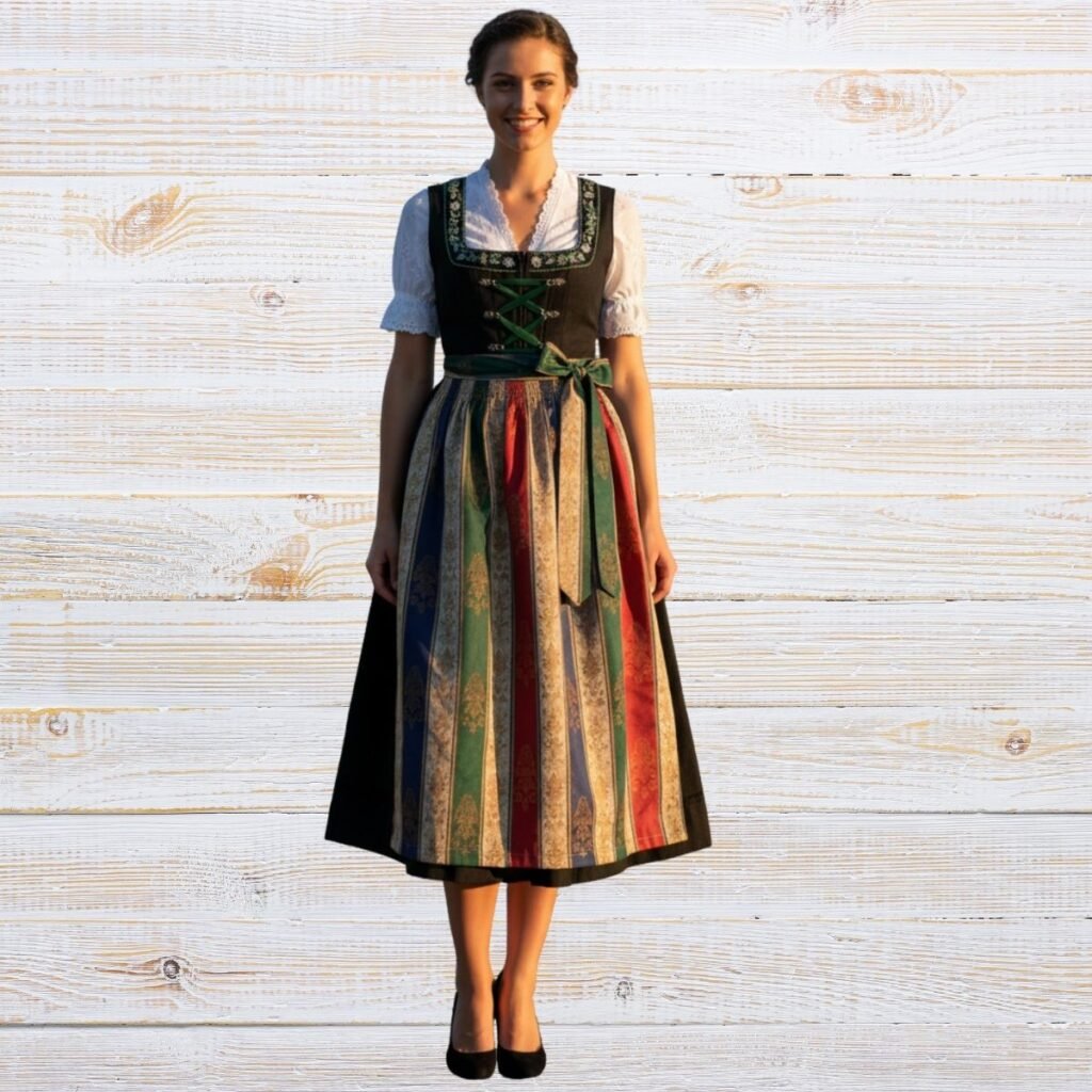 Elegant Dirndl Outfit Black Classic Bavarian Charm